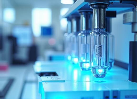 Precision equipment in a cosmetic testing laboratory