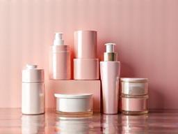 Various types of cosmetic packaging displayed elegantly